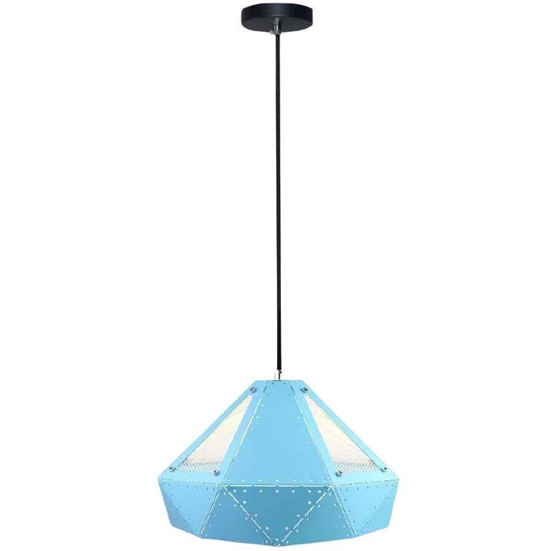 Foto van V-tac hanglamp vt-7310 e27 60w 31 x 90 cm ip20 staal blauw