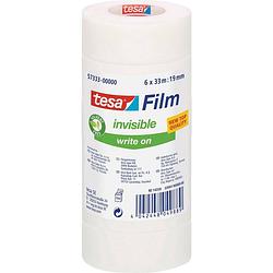 Foto van Tesa 57333-00000-03 tesafilm invisible mat (l x b) 33 m x 19 mm 6 stuk(s)