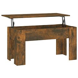 Foto van Vidaxl salontafel 101x49x52 cm bewerkt hout gerookt eikenkleurig