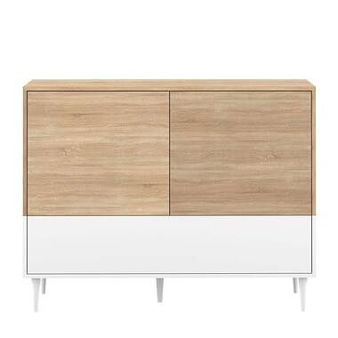 Foto van Symbiosis dressoir esby - eikenkleur/wit - 95,3x120x40 cm - leen bakker