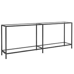 Foto van Vidaxl wandtafel 200x35x75,5 cm gehard glas transparant