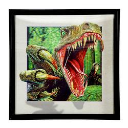 Foto van Decopatent® 3d dinosaurus schilderij - wanddecoratie - dino -