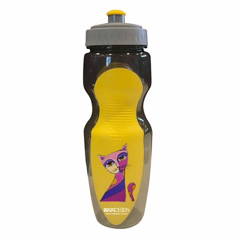 Foto van Biggdesign owl city - drinkfles - waterfles - bpa vrij - sport bidon - 750ml - geel