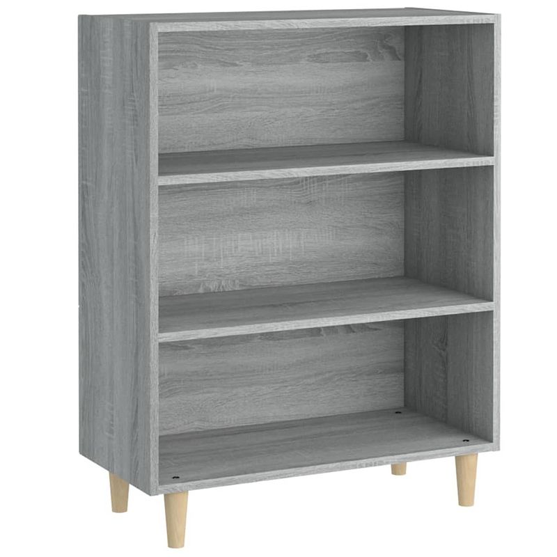 Foto van Vidaxl dressoir 69,5x32,5x90 cm bewerkt hout grijs sonoma eikenkleurig