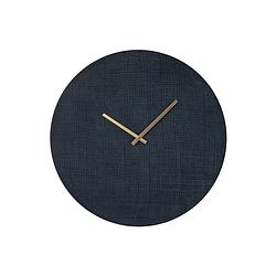 Foto van Ptmd emmett black iron round clock square texture s