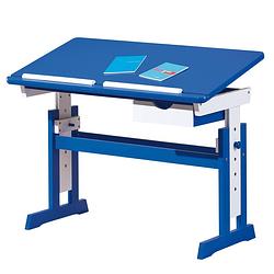 Foto van Pacur bureau 1 lade blauw, wit.