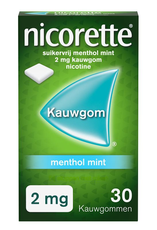 Foto van Nicorette kauwgom 2mg menthol mint