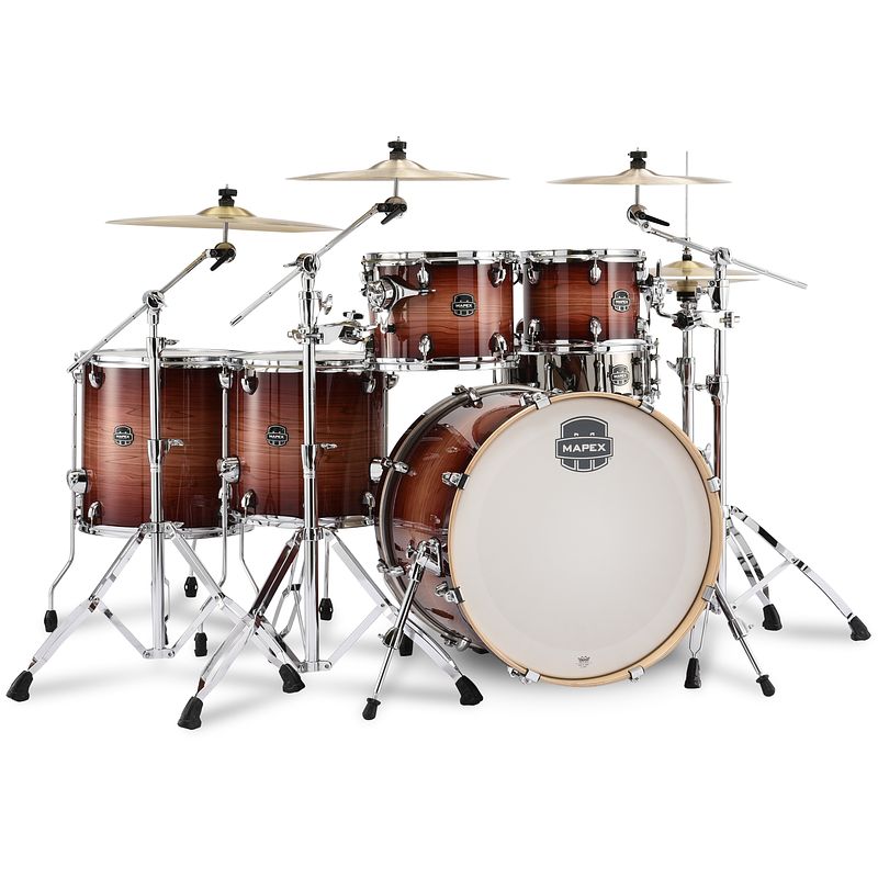 Foto van Mapex mxar628scra armory stage+ redwood burst 6d. rock shellset