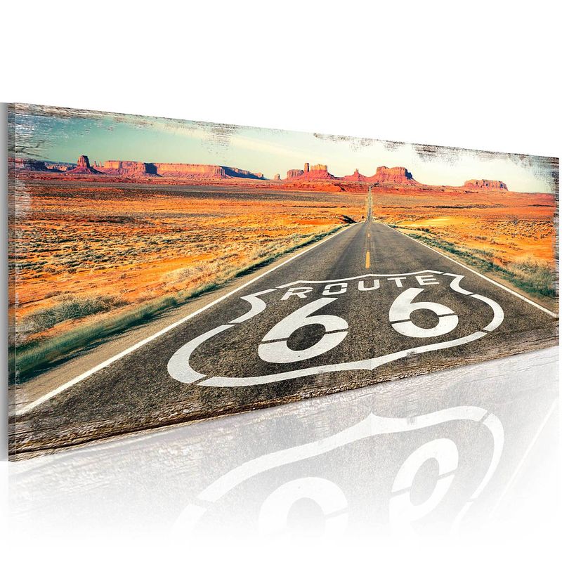 Foto van Artgeist straight road canvas schilderij 135x45cm