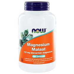 Foto van Now magnesium malaat tabletten