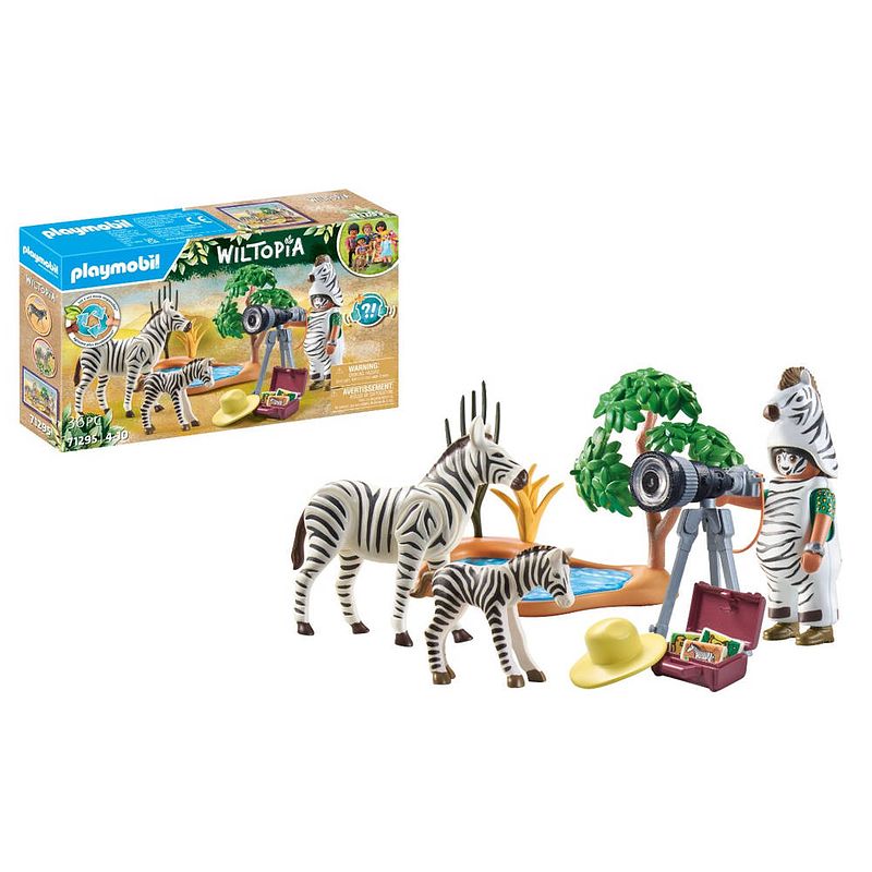 Foto van Playmobil wiltopia onderweg met de dierenfotograaf 71295