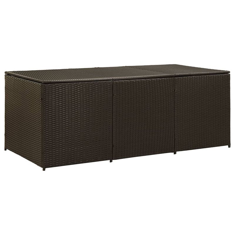 Foto van Vidaxl tuinbox 180x90x75 cm poly rattan bruin