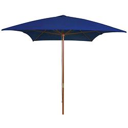 Foto van Vidaxl parasol met houten paal 200x300 cm blauw