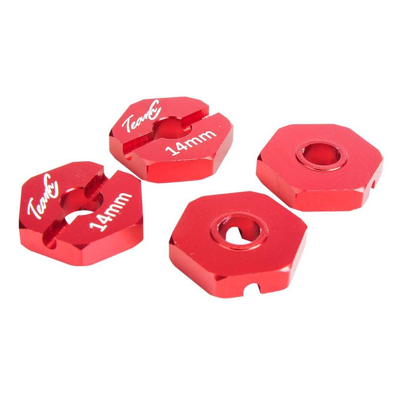 Foto van Team c tu0440r reserveonderdeel aluminium wielmeenemers 14 mm rood