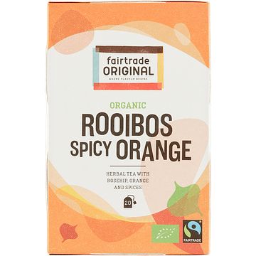 Foto van Fairtrade original organic rooibos spicy orange 20 stuks 35g bij jumbo