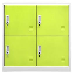 Foto van Infiori lockerkast 90x45x92,5 cm staal lichtgrijs en groen