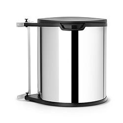 Foto van Brabantia built-in bin inbouwemmer 15 liter met kunststof binnenemmer - brilliant steel / black