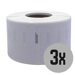 Foto van Dula dymo compatible labels - wit - 99012 - s0722400 - adresetiketten - 3 rollen - 36 x 89 mm - 260 labels per rol