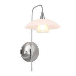 Foto van Moderne wandlamp - steinhauer - glas - modern - g9 - l: 18cm - voor binnen - woonkamer - eetkamer - zilver