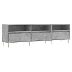 Foto van The living store tv-meubel x - tv-meubels - 150 x 30 x 44.5 cm - betongrijs