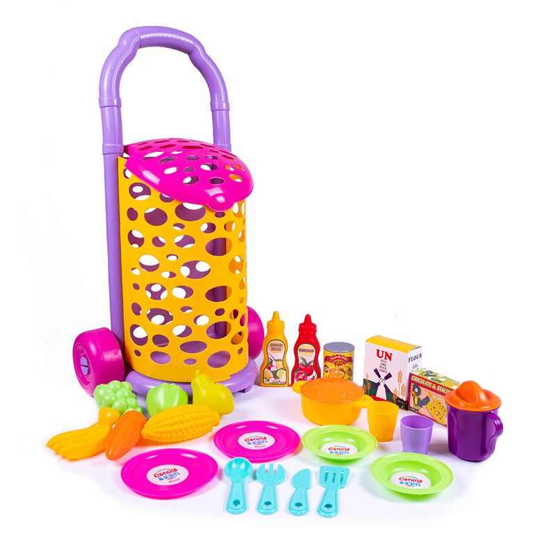 Foto van Dede-boodschappen trolley-3+jaar-22 delige set-stem-non toxic