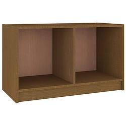 Foto van The living store stereokast - tv-meubel - 70x33x42 cm - honingbruin