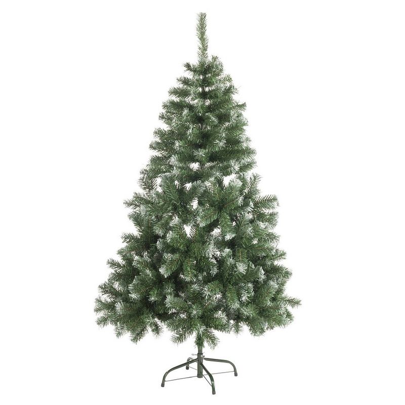 Foto van Kunst kerstboom abies 150 cm witte punten