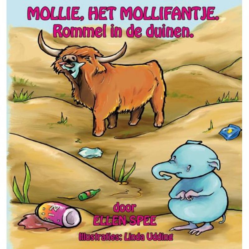 Foto van Mollie, het mollifantje / 2 rommel in de duinen -