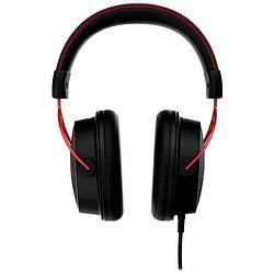 Foto van Hyperx cloud alpha red over ear headset kabel gamen stereo zwart/rood volumeregeling, microfoon uitschakelbaar (mute)