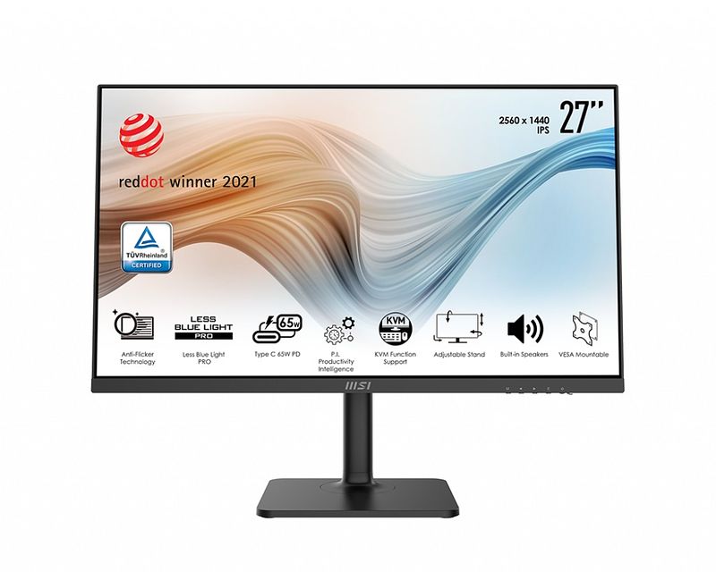 Foto van Msi modern md272qp monitor zwart