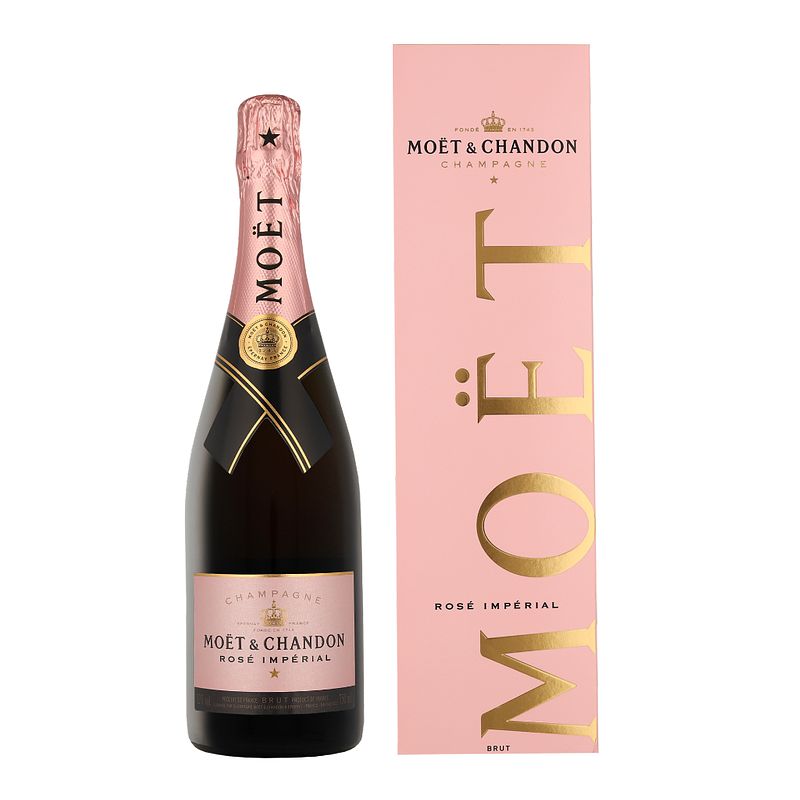 Foto van Moet & chandon rose imperial 75cl wijn + giftbox