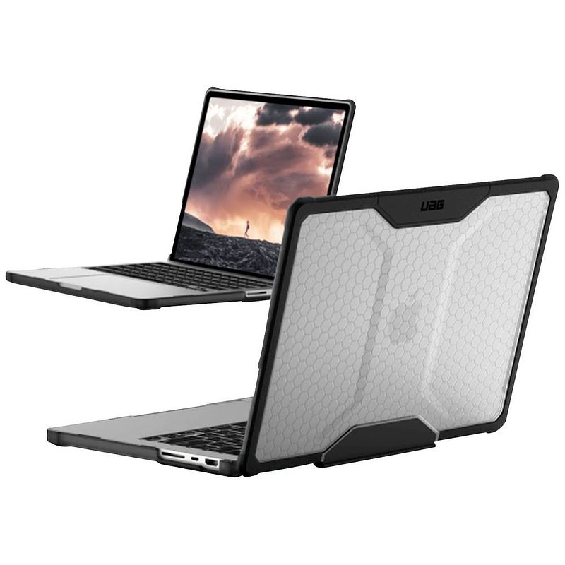 Foto van Urban armor gear laptophoes plyo case geschikt voor max. (laptop): 36,1 cm (14,2) ice, transparant