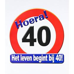 Foto van Hulde stopbord 40 jaar verjaardags cadeau/versiering - feestdecoratieborden