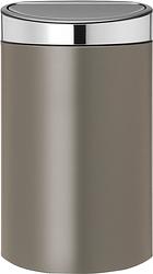 Foto van Brabantia touch bin 40 liter platinum / matt steel deksel