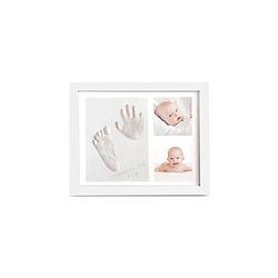 Foto van Baby fotolijst - klei afdruk hand/voet - kraamcadeau - 3d collage - 54 extra letters