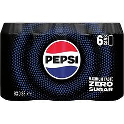 Foto van Pepsi zero sugar 6 x 0, 33l bij jumbo