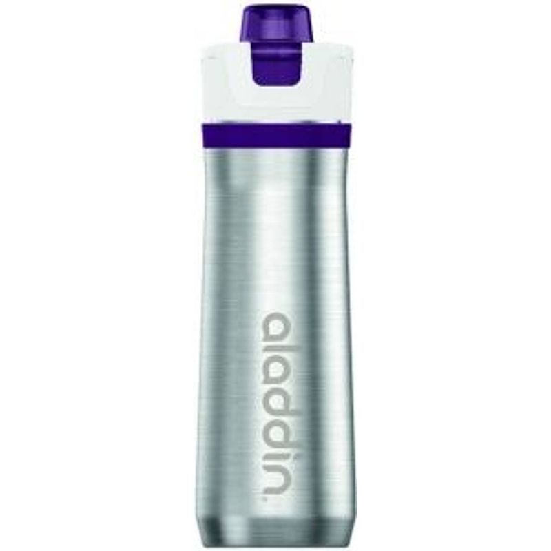 Foto van Aladdin waterfles active hydration rvs 600 ml zilver/blauw