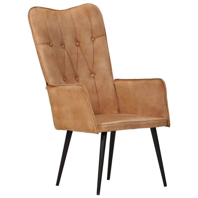 Foto van Vidaxl fauteuil canvas bruin