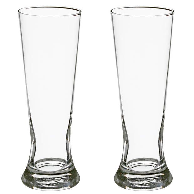 Foto van Set van 8x stuks bierglazen transparant 370 ml - 7 x 21 cm - bierglazen