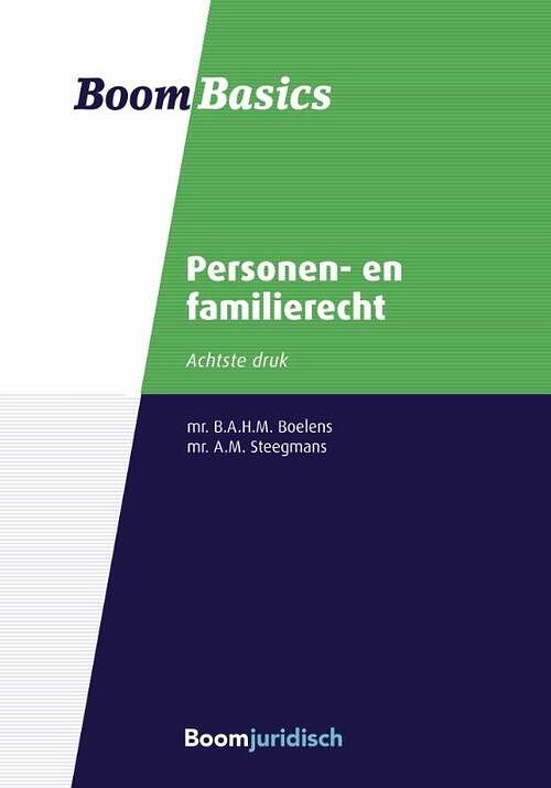 Foto van Personen- en familierecht - b.a.h.m. boelens - paperback (9789462126459)