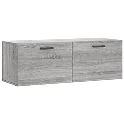 Foto van The living store wandkast - grijs sonoma eiken - 100 x 36.5 x 35 cm