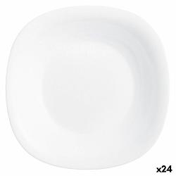 Foto van Diep bord luminarc carine wit glas (ø 23,5 cm) (24 stuks)