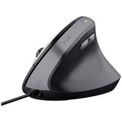 Foto van Trust bayo ii ergonomische muis usb zwart 6 toetsen 800 dpi, 1200 dpi, 1600 dpi, 2400 dpi ergonomisch, geluidsarme toetsen, geïntegreerd scrollwiel