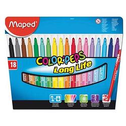 Foto van Maped viltstift color'speps 18 stiften in een kartonnen etui