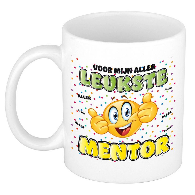 Foto van Bellatio decorations cadeau mok voor mentor - grappig - keramiek - 300 ml - meesterdag - feest mokken