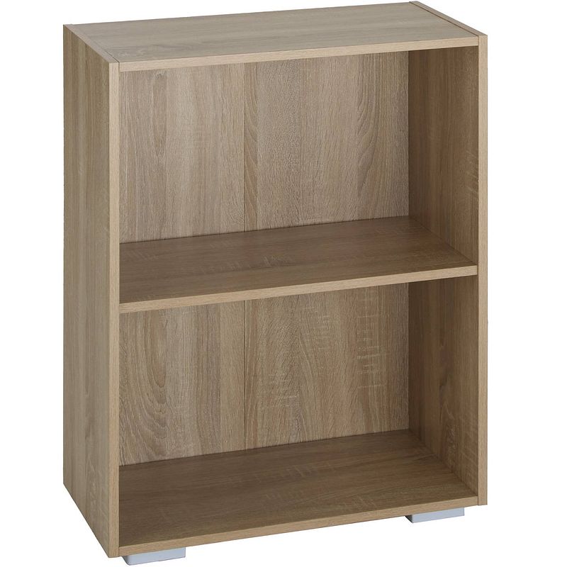 Foto van Tectake® - boekenrek lexi 2 vakken - licht hout, eiken sonoma - 403603