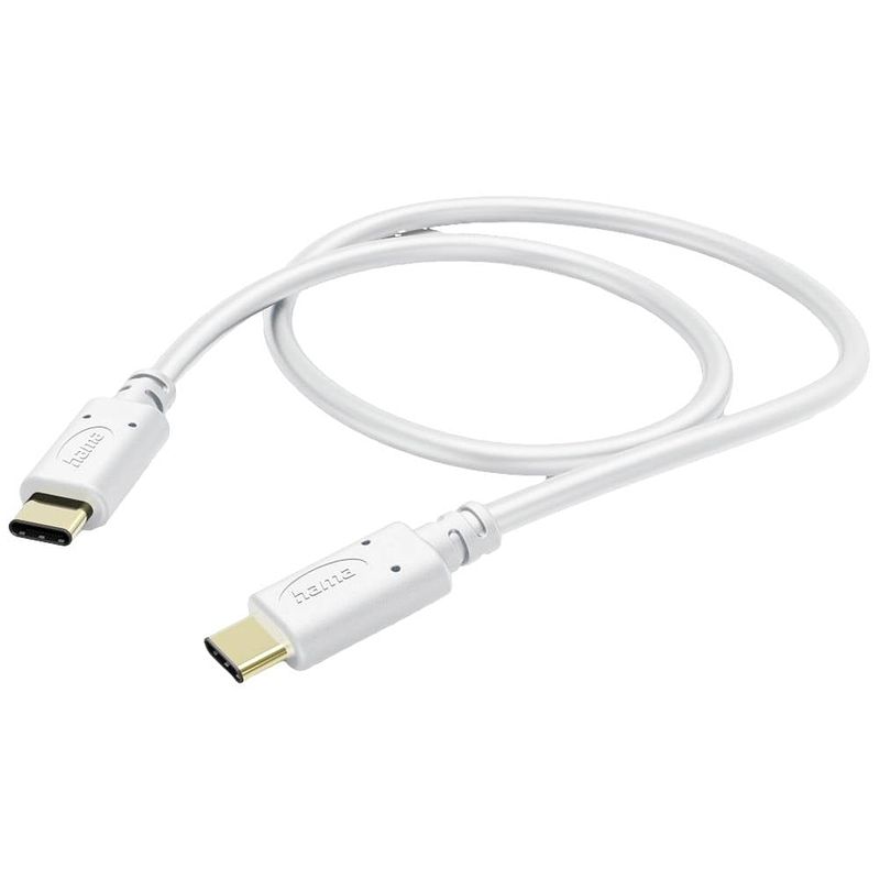 Foto van Hama usb-laadkabel usb 2.0 usb-c stekker, usb-c stekker 1.5 m wit 00201592