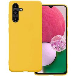 Foto van Basey samsung galaxy a13 5g hoesje siliconen hoes case cover samsung galaxy a13 5g-geel