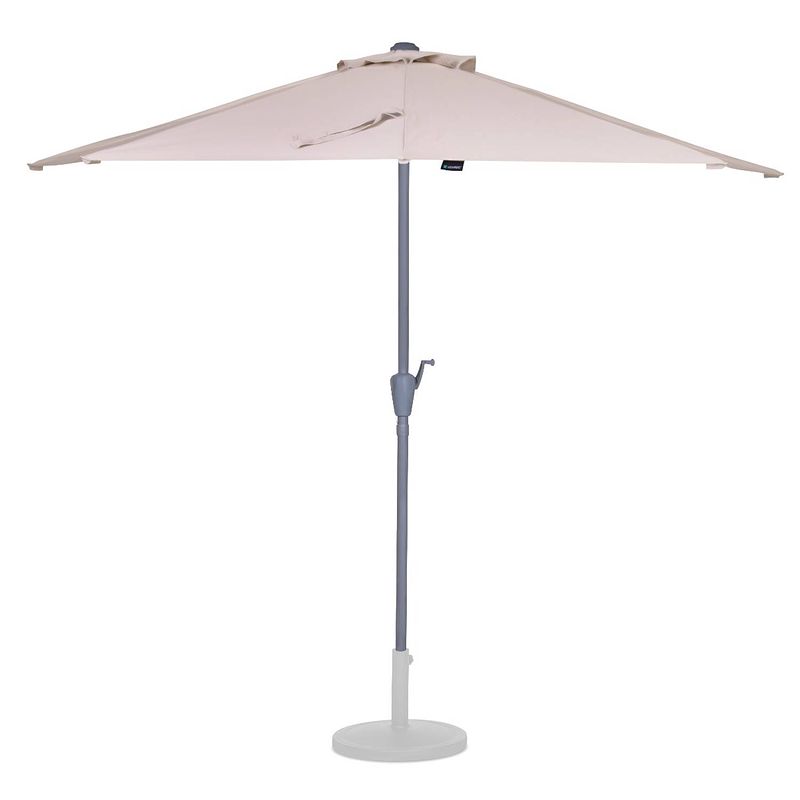 Foto van Vonroc premium parasol magione - duurzame balkon parasol - halfrond 270x135cm - beige