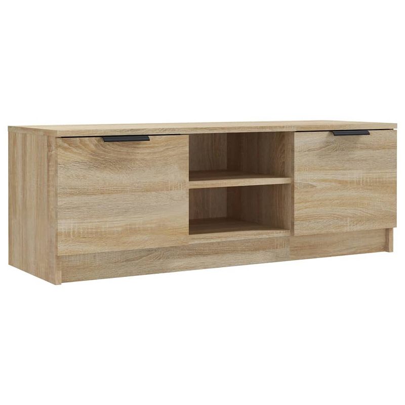 Foto van The living store tv-meubel sonoma eiken - 102 x 35 x 36.5 cm - praktisch design